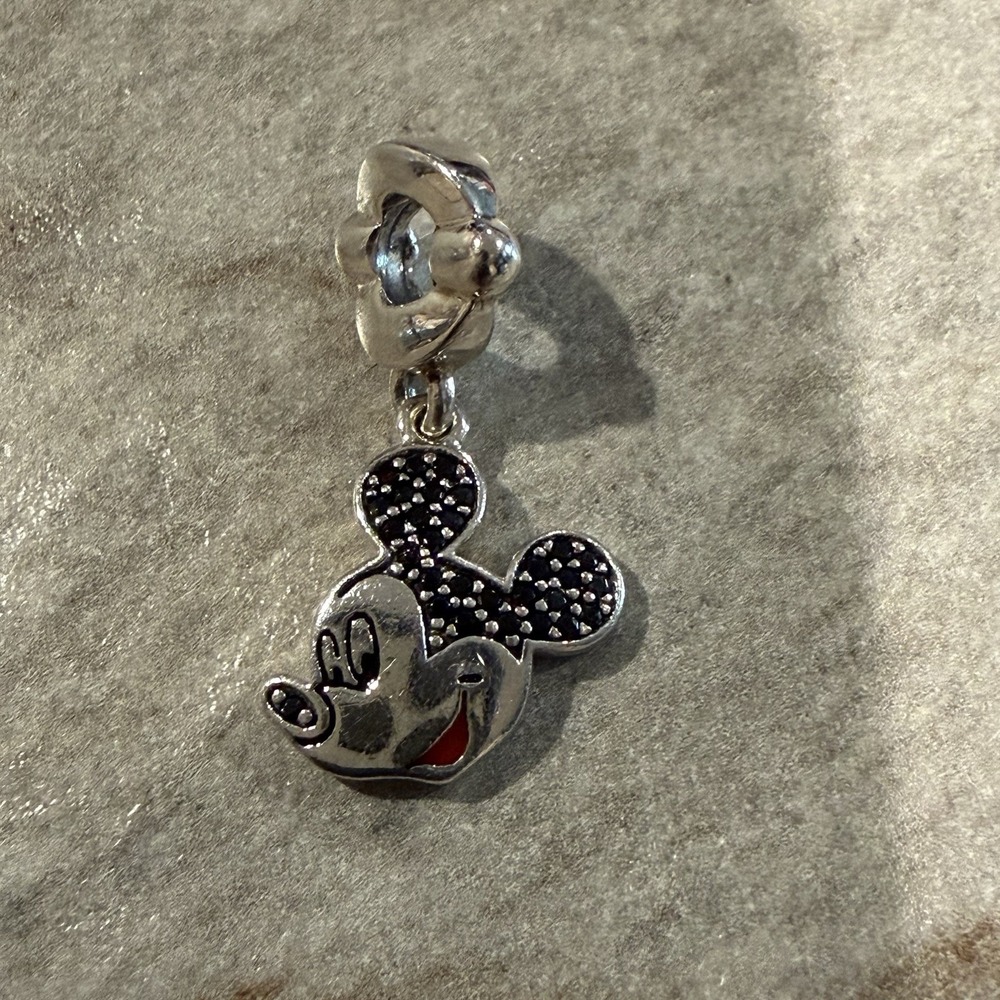 Disney Mickey Mouse Chamilia marcasite sterling charm 925
